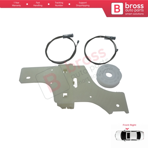 Window Regulator Repair Kit Front Right for Peugeot 508 MK1 W23  8D 8E 2010-2018 4/5 Door 9222GV