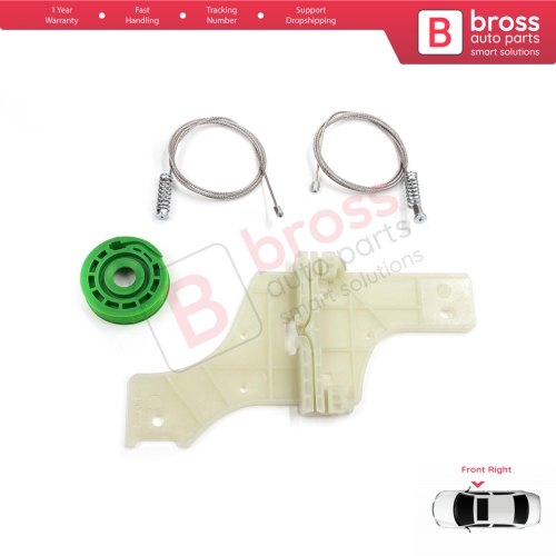 Window Regulator Repair Kit Front Right for Peugeot 508 MK1 W23  8D 8E 2010-2018 4/5 Door 9222GV