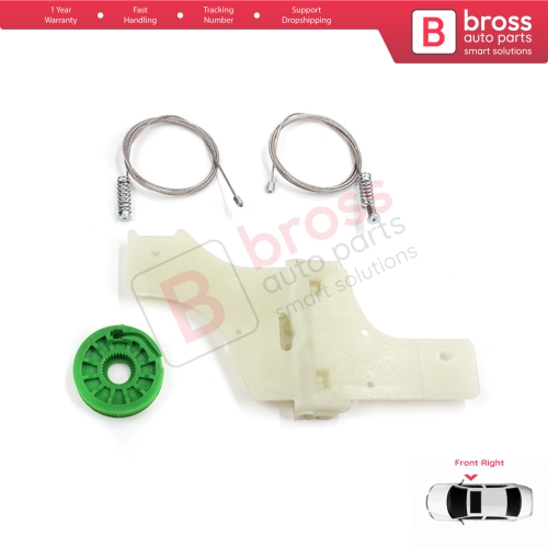Window Regulator Repair Kit Front Right for Peugeot 508 MK1 W23  8D 8E 2010-2018 4/5 Door 9222GV