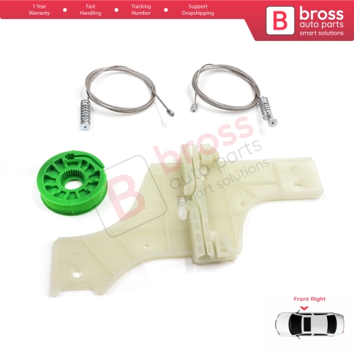Window Regulator Repair Kit Front Right for Peugeot 508 MK1 W23  8D 8E 2010-2018 4/5 Door 9222GV