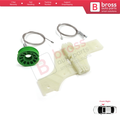 Window Regulator Repair Kit Front Right for Peugeot 508 MK1 W23  8D 8E 2010-2018 4/5 Door 9222GV