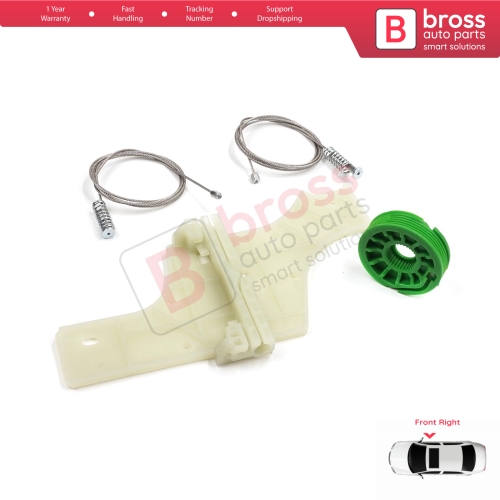 Window Regulator Repair Kit Front Right for Peugeot 508 MK1 W23  8D 8E 2010-2018 4/5 Door 9222GV