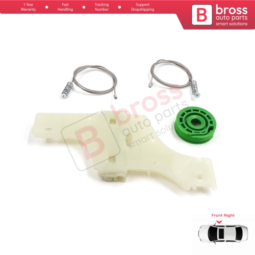Window Regulator Repair Kit Front Right for Peugeot 508 MK1 W23  8D 8E 2010-2018 4/5 Door 9222GV