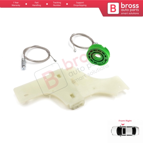 Window Regulator Repair Kit Front Right for Peugeot 508 MK1 W23  8D 8E 2010-2018 4/5 Door 9222GV