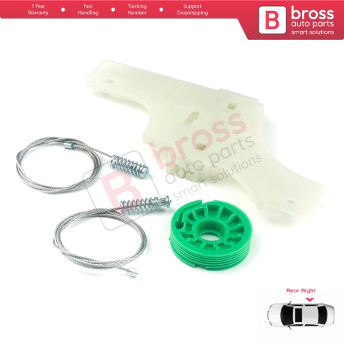 Window Regulator Repair Kit Rear Right for Peugeot 508 MK1 W23  8D 8E 2010-2018 4/5 Door 9224H9