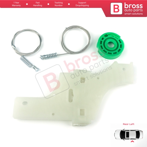 Window Regulator Repair Kit Rear Left for Peugeot 508 MK1 W23  8D 8E 2010-2018 4/5 Door 9223H6