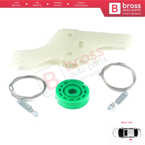 Window Regulator Repair Kit Rear Left for Peugeot 508 MK1 W23  8D 8E 2010-2018 4/5 Door 9223H6