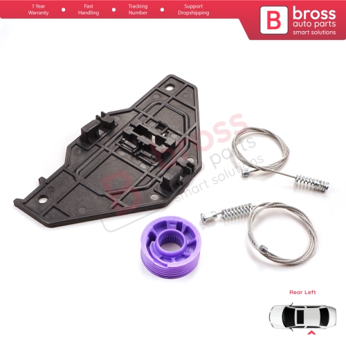 Power Window Regulator Repair Set Rear Left for Citroen C5 MK2 MK3 RD/TD RC RD RW 2007-2018 4/5 Door 9675915280