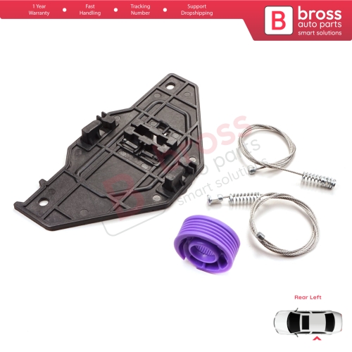 Power Window Regulator Repair Set Rear Left for Citroen C5 MK2 MK3 RD/TD RC RD RW 2007-2018 4/5 Door 9675915280