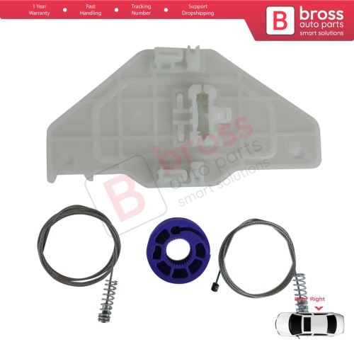 Power Window Regulator Repair Set Rear Right for Citroen C5 MK2 MK3 RD/TD RC RD RW 2007-2018 4/5 Door 9675915180