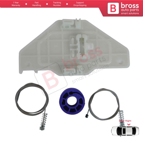 Window Regulator Repair Kit Rear Right Door for Citroen C5 2008-On