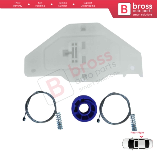 Power Window Regulator Repair Set Rear Right for Citroen C5 MK2 MK3 RD/TD RC RD RW 2007-2018 4/5 Door 9675915180