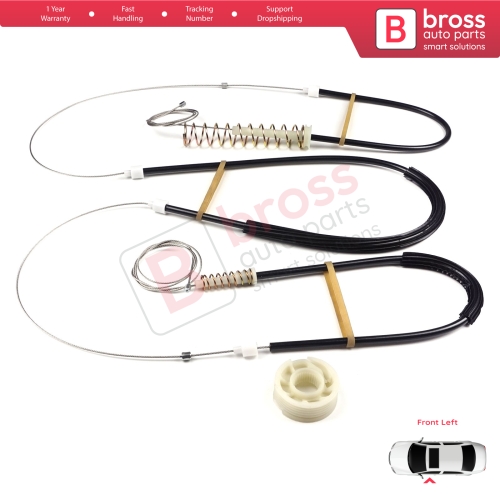 Window Regulator Repair Kit Front Left Door for BMW 5 Series E39 04/1999-2004 4/5 Door Facelift  51338236860