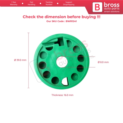 Window Regulator Wheel Left Doors for Isuzu D Max