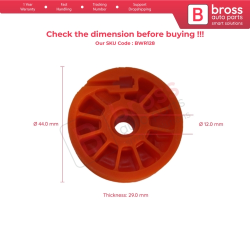 Window Regulator Wheel for Citroen Renault ROVER 75 Peugeot 307