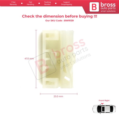 Window Regulator Repair Slider Clips Front Right Door for Mercedes Vito Viano Mixto V Class MK2 W639 2003-2010 6397200146