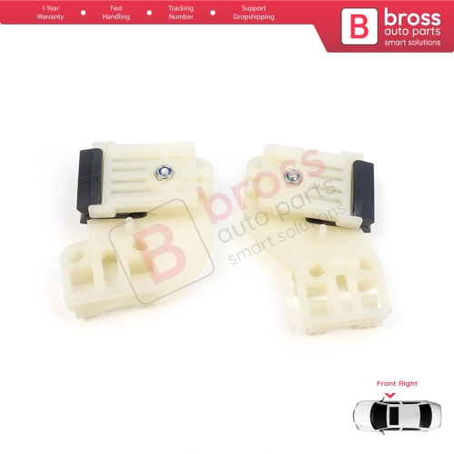 Window Regulator Repair Clips Front Right R1+R2 Door for VW Polo MK4 6Q 9A 9N 9N3 9A4 4/5-Door Hatchback Sedan 6Q4837462