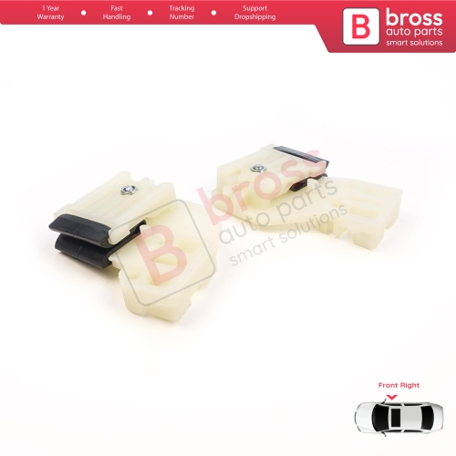 Window Regulator Repair Clips Front Right R1+R2 Door for VW Polo MK4 6Q 9A 9N 9N3 9A4 4/5-Door Hatchback Sedan 6Q4837462