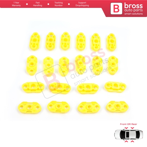 20 Pieces Window Regulator Guide Clips for Buick Pontiac Oldsmobile Impala Cadillac GM Saab 20369894 20369895