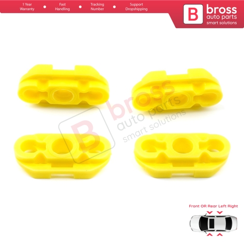 4 Pieces Window Regulator Guide Clips for Buick Pontiac Oldsmobile Impala Cadillac GM Saab 20369894 20369895