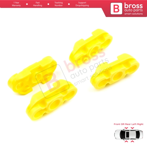4 Pieces Window Regulator Guide Clips for Buick Pontiac Oldsmobile Impala Cadillac GM Saab 20369894 20369895
