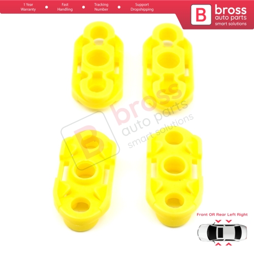 4 Pieces Window Regulator Guide Clips for Buick Pontiac Oldsmobile Impala Cadillac GM Saab 20369894 20369895