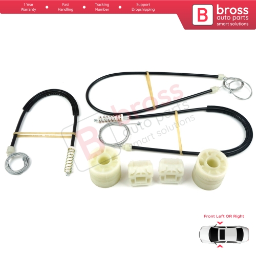 Window Regulator Repair Kit Front Door for VW Transporter T5 Caravelle Multivan 2003-2015 7H0837753 7H0837754