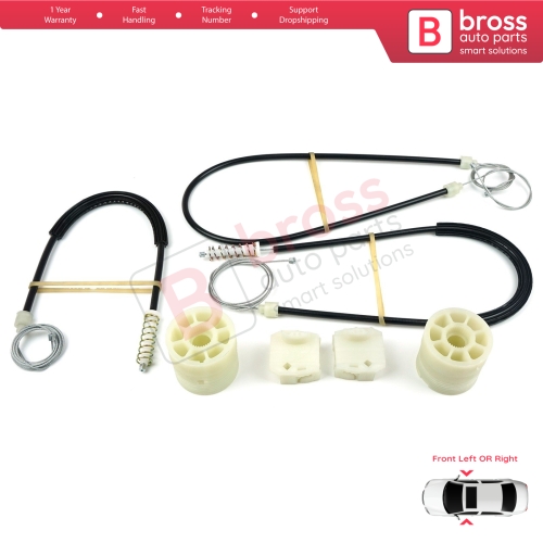 Window Regulator Repair Kit Front Door for VW Transporter T5 Caravelle Multivan 2003-2015 7H0837753 7H0837754