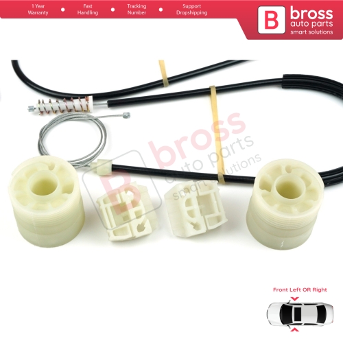 Window Regulator Repair Kit Front Door for VW Transporter T5 Caravelle Multivan 2003-2015 7H0837753 7H0837754