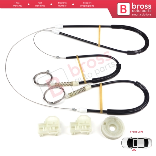 Window Regulator Repair Kit Front Left Door for VW Polo MK3 6N1 6N2 Hatchback 1994-2001 4/5 Door 6N4837461