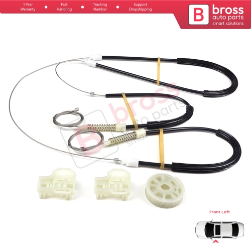 Window Regulator Repair Kit Front Left Door for VW Polo MK3 6N1 6N2 Hatchback 1994-2001 4/5 Door 6N4837461