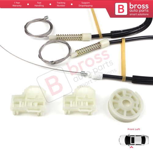 Window Regulator Repair Kit Front Left Door for VW Polo MK3 6N1 6N2 Hatchback 1994-2001 4/5 Door 6N4837461