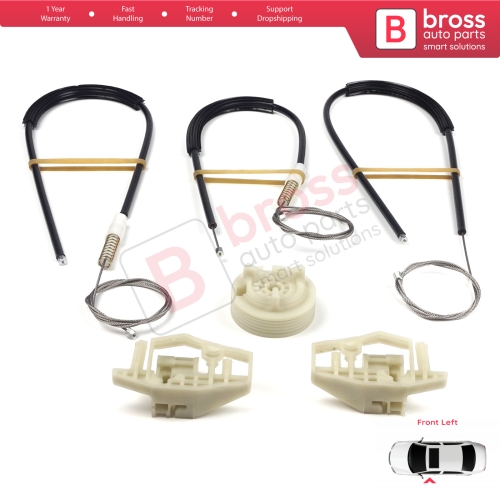 Window Regulator Repair Kit Front Left Door for Renault Megane MK2 2002-2008 4/5 Door 8200325136