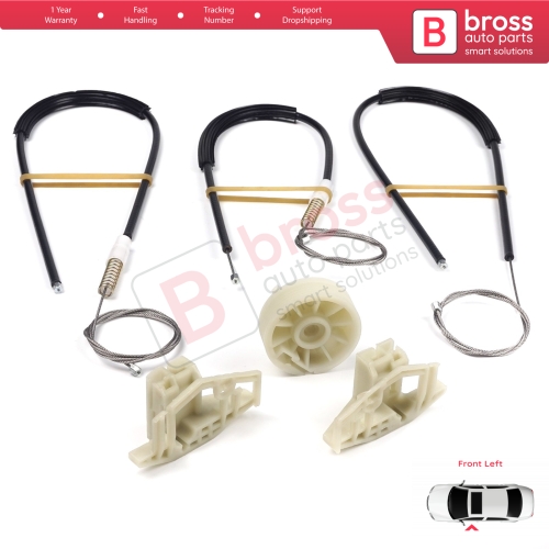 Window Regulator Repair Kit Front Left Door for Renault Megane MK2 2002-2008 4/5 Door 8200325136