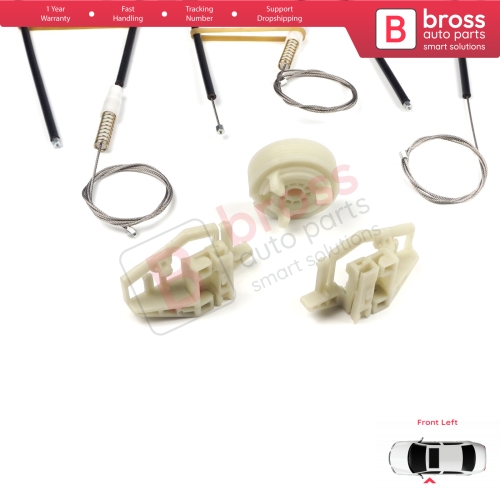 Window Regulator Repair Kit Front Left Door for Renault Megane MK2 2002-2008 4/5 Door 8200325136