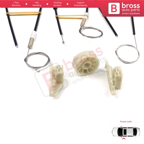 Window Regulator Repair Kit Front Left Door for Renault Megane MK2 2002-2008 4/5 Door 8200325136