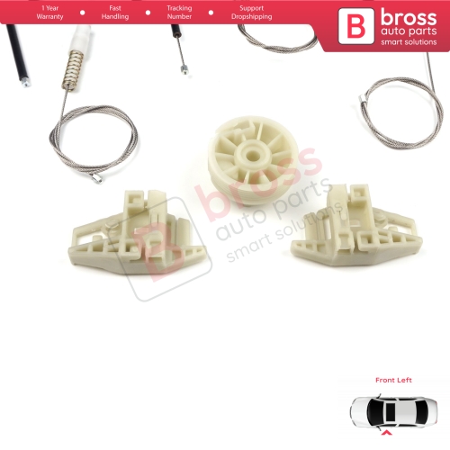 Window Regulator Repair Kit Front Left Door for Renault Megane MK2 2002-2008 4/5 Door 8200325136