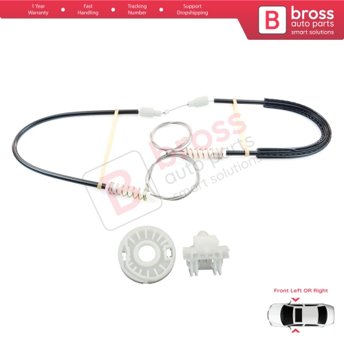 Window Regulator Repair Kit Front Left or Right Door for Renault Clio MK2 BB/CB 1998-2012 4/5 Door 7700842240 7700842241