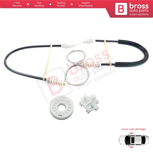 Window Regulator Repair Kit Front Left or Right Door for Renault Clio MK2 BB/CB 1998-2012 4/5 Door 7700842240 7700842241
