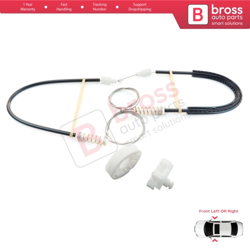 Window Regulator Repair Kit Front Left or Right Door for Renault Clio MK2 BB/CB 1998-2012 4/5 Door 7700842240 7700842241