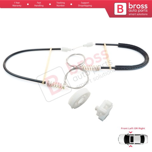 Window Regulator Repair Kit Front Left or Right Door for Renault Clio MK2 BB/CB 1998-2012 4/5 Door 7700842240 7700842241