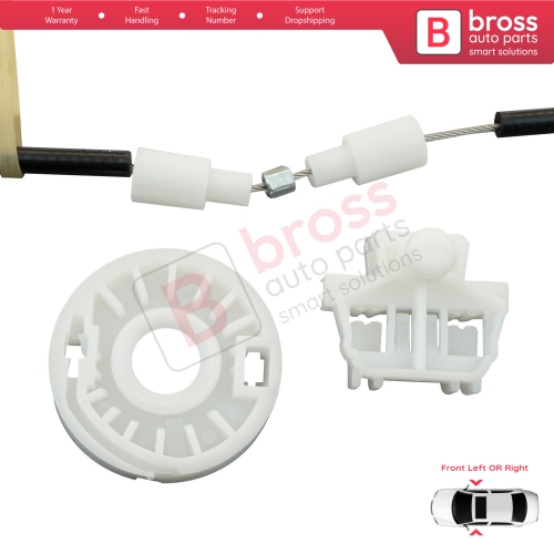 Window Regulator Repair Kit Front Left or Right Door for Renault Clio MK2 BB/CB 1998-2012 4/5 Door 7700842240 7700842241