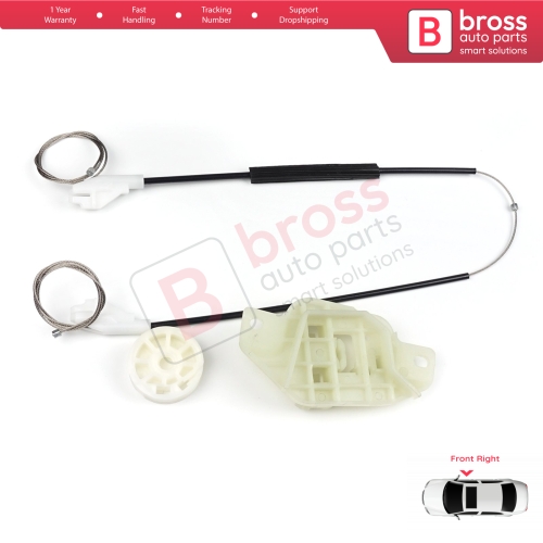 Window Regulator Repair Kit Front Right Door for Hyundai Accent MK2 LC TaGaz 4/5-Door 8240425010