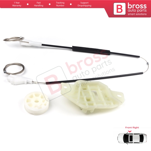Window Regulator Repair Kit Front Right Door for Hyundai Accent MK2 LC TaGaz 4/5-Door 8240425010