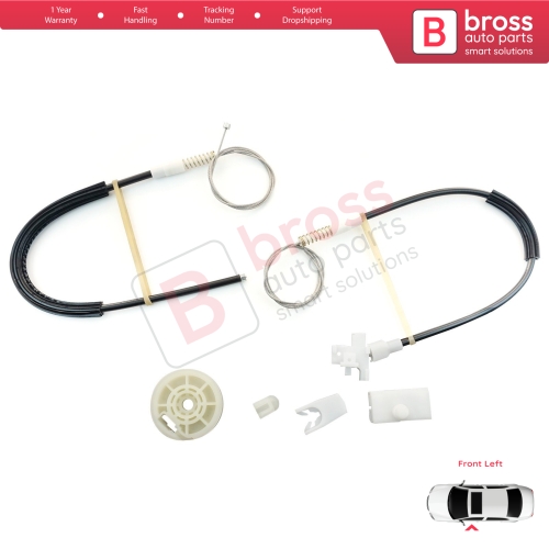 Window Regulator Repair Kit Front Left Door for Renault Megane MK1 X64 1996-2003 4/5 Door 7700834347