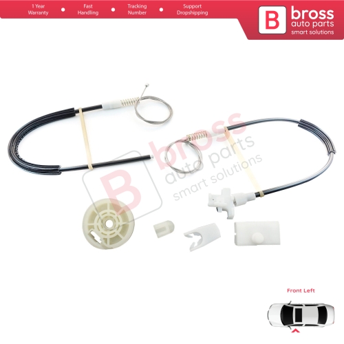 Window Regulator Repair Kit Front Left Door for Renault Megane MK1 X64 1996-2003 4/5 Door 7700834347