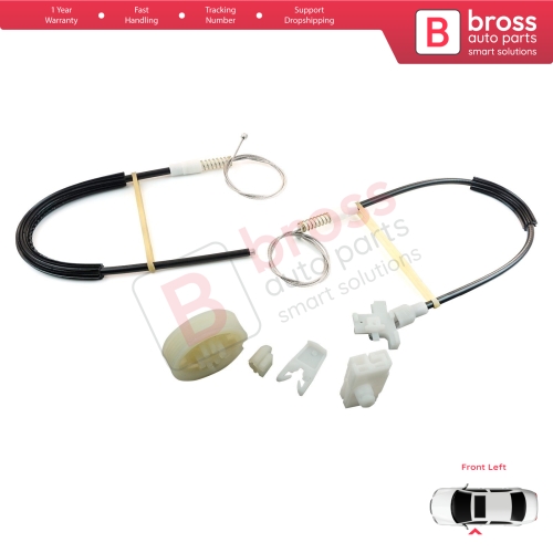 Window Regulator Repair Kit Front Left Door for Renault Megane MK1 X64 1996-2003 4/5 Door 7700834347