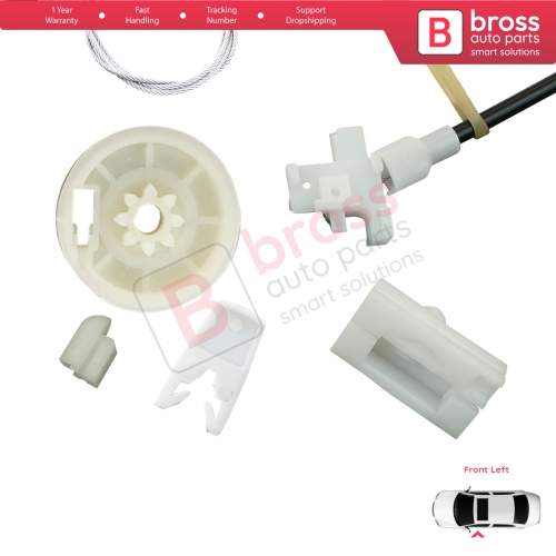 Window Regulator Repair Kit Front Left Door for Renault Megane MK1 X64 1996-2003 4/5 Door 7700834347