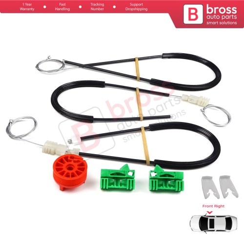 Window Regulator Repair Kit Front Right Door for Renault Laguna MK2 X74  BG0/1 KG0/1 2001-2008 8200000938