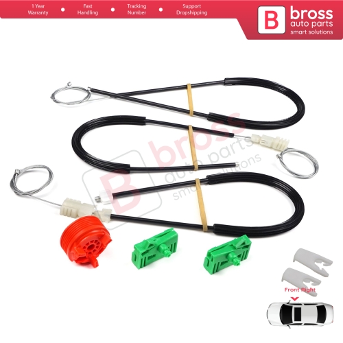 Window Regulator Repair Kit Front Right Door for Renault Laguna MK2 X74  BG0/1 KG0/1 2001-2008 8200000938